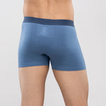 HIELABS Coolism Trunks in slate blue feature fine ribbed texture for breathability and everyday comfort.
