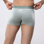HIELABS Coolism Trunks in sage green feature fine ribbed texture for enhanced breathability and comfort.